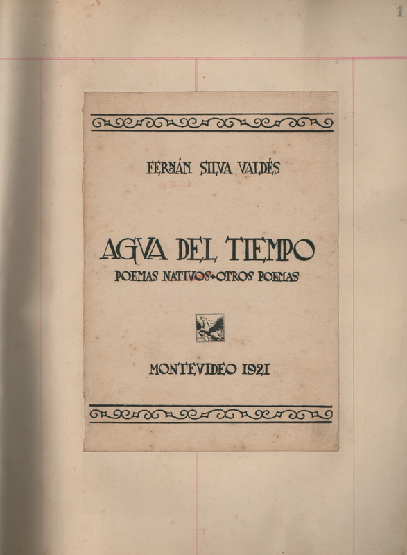 Portadilla de Agua del tiempo, 1921. Primera edición.