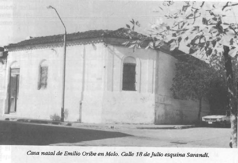 Casa natal de Oribe en Melo. Calle 18 de Julio esquina Sarandí.