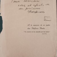 Libro de Ildefonso Pereda Valdés dedicado a Fernán Silva Valdés