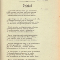 Poema Soledad en APOLO - Revista de Arte Año V, N° 38, abril de 1910, página 127