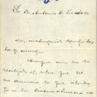 [Carta de Juan Zorrilla de San Martín a Antonio Lussich]