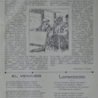 Poema El vencido de Silva Valdés en Revista Bohemia, Año II, n° 26. Montevideo 31 dic. 1909_p. 5