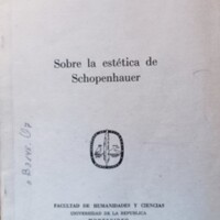 Portada de Sobre la estética de Schopenhauer, 1963