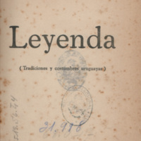 01 Leyenda. Tradiciones y costumbres uruguayas, 1936