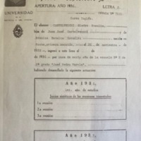 Ficha de estudiante del Liceo Departamental de Rocha