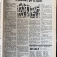 «La resistencia por la alegría», Brecha, 27.XII.1986. Testimonios sobre la prisión