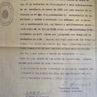 Cartas del liceo de Rocha, en las que certifican su egreso, 1943 y 1945