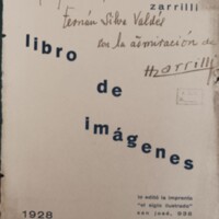 Portadilla del Libro de imágenes, de Humerto Zarrilli dedicado a Fernán Silva Valdés