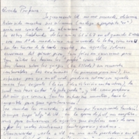 Carta que le envió un exalumno de Secundaria, 1995